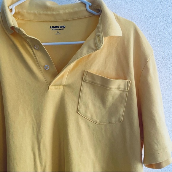 Lands End yellow polo shirt - Picture 5 of 9